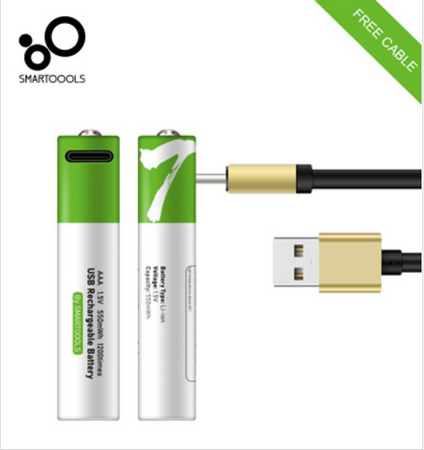 SMARTOOOLS AA or AAA USB Type C Rechargeable Li-ion Battery ( pack of 2 or pack of 4)