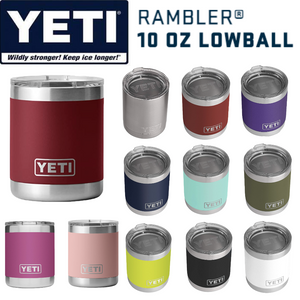 YETI Rambler 10oz Lowball, Vacuum Insulated, Stainless Steel with Standard Lid