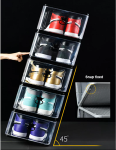 King Stackable Transparent Heavy duty Shoe Box