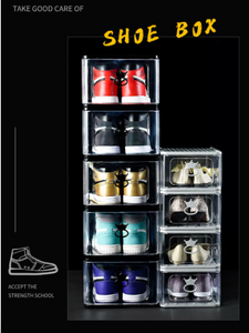 King Stackable Transparent Heavy duty Shoe Box