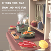 Pretend Play Toy Kitchen with Spray Mist, light & Sound,  65 accessories