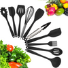 ECO LIFE Set of 10 Food Grade Heat Resistant Silicone Kitchen Utensils