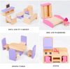 Good Kids DIY Pink Wooden  Doll House Pretend Play Toy Set