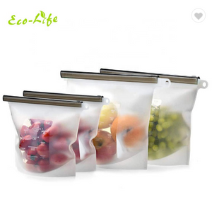 ECO-LIFE Food grade Leak-proof Reusable 1000ML/1500ML Silicone Reusable Food Storage Bag