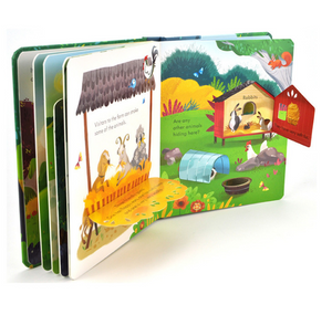 Usborne Peep Inside 6 Book Set (The farm, The Garden, Dinosaurs, Nigh Time, Animal Homes, The Zoo)