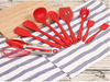 ECO LIFE Set of 10 Food Grade Heat Resistant Silicone Kitchen Utensils